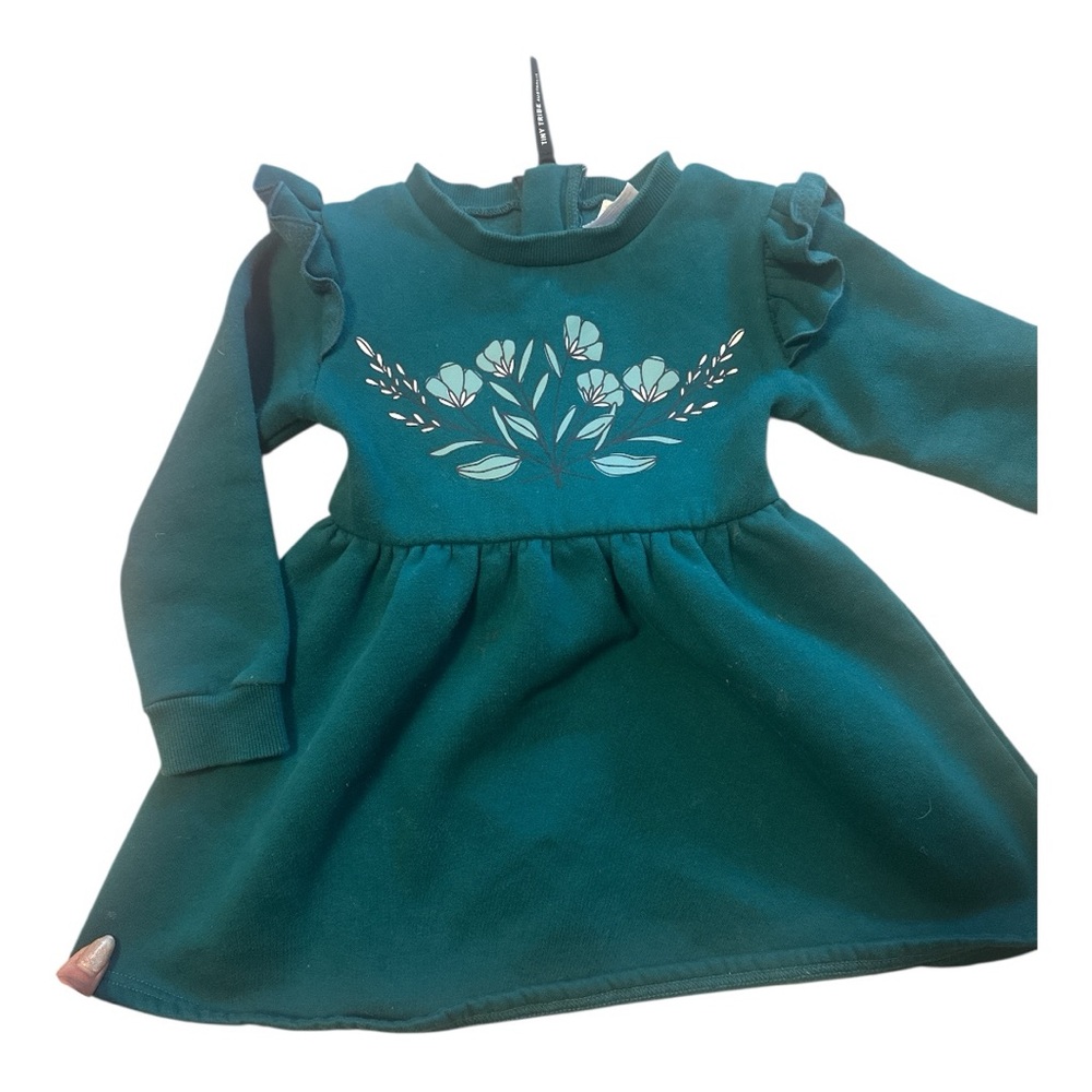 Teal Floral Kids Dress